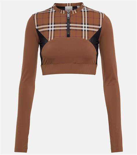 burberry shirt cut out|Burberry cropped tops.